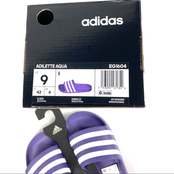 Adidas Women's Purlpe Adilette Aqua Slide Sandal - Picture 7 of 7